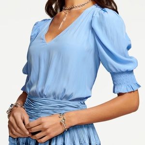 Ramy Brook Puff Sleeve Flora Top - NWT - Size S